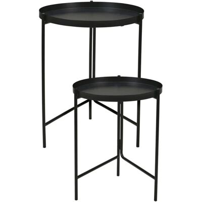Wellhome Well Home Zestaw 2 Okrągłych Stoliki Boczne z Metalu - Stoliki Boczne Wellhome Well Home Zestaw 2 Okrągłych Stoliki Boczne z Metalu - Stoliki Boczne