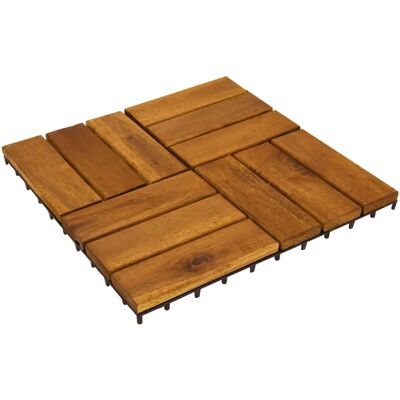 WELLHOME Acacia Wood Floor Tiles - Waterproof, Easy Install WELLHOME Acacia Wood Floor Tiles - Waterproof, Easy Install