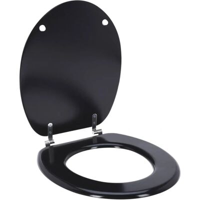 Sedile WC Well Home - MDF di Alta Qualità - Nero - Sedile Inodoro Sedile WC Well Home - MDF di Alta Qualità - Nero - Sedile Inodoro