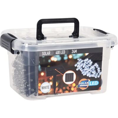 Stringa di luci solari Well Home - 400 LED, cavo 4m, pannello policristallino Stringa di luci solari Well Home - 400 LED, cavo 4m, pannello policristallino