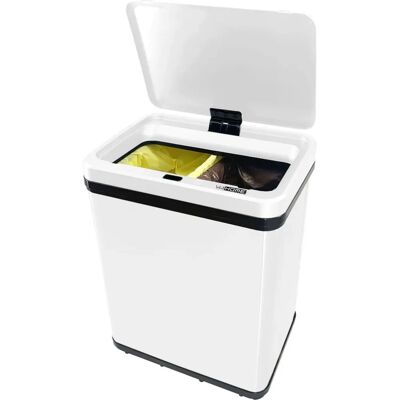 Wellhome Well home Poubelle Intelligent de Recyclage - 15L+15L - Blanc Wellhome Well home Poubelle Intelligent de Recyclage - 15L+15L - Blanc