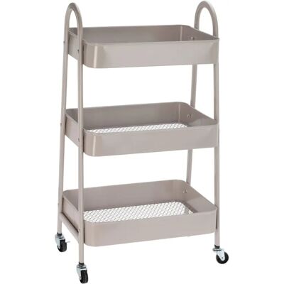 Chariot de Cuisine Taupe Well Home - 3 Panier, 44x31.5x79.5cm Chariot de Cuisine Taupe Well Home - 3 Panier, 44x31.5x79.5cm