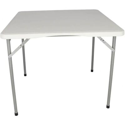 Table Pliable Carrée en Polyéthylène Blanc - Table Pliable - Publicité Table Pliable Carrée en Polyéthylène Blanc - Table Pliable - Publicité
