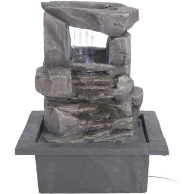 Well Home Wasserbrunnen - Design mit 2 Steinen & LED-Leuchten Well Home Wasserbrunnen - Design mit 2 Steinen & LED-Leuchten