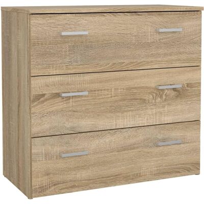 Wellhome Duero Kommode mit 3 Schubladen - Kommode Wellhome Duero Kommode mit 3 Schubladen - Kommode