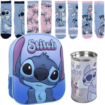 Mochila infantil Stitch - Pack de 4 calcetines - Talla 27-30 Mochila infantil Stitch - Pack de 4 calcetines - Talla 27-30