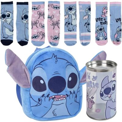 Ensemble Sac à Dos et Chaussettes Stitch de Disney pour Enfants - 35-38 Ensemble Sac à Dos et Chaussettes Stitch de Disney pour Enfants - 35-38