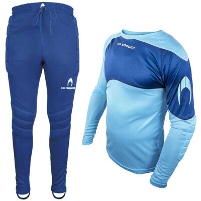 HO Soccer Torwartset - Lange blaue Trikot, Gepolsterte Hose HO Soccer Torwartset - Lange blaue Trikot, Gepolsterte Hose