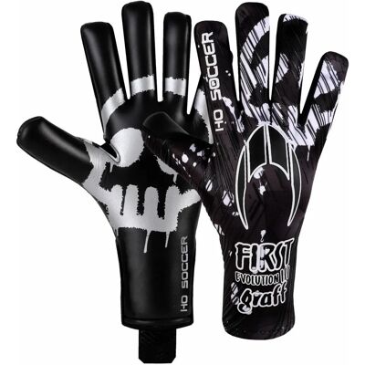 HO Soccer First Evolution III Graffiti Creepy Black Goalkeeper Gloves HO Soccer First Evolution III Graffiti Creepy Black Goalkeeper Gloves