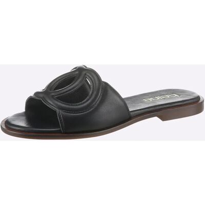 HEINE Damen Gr. 42 Schwarze Leder Schuhe - Sandalen HEINE Damen Gr. 42 Schwarze Leder Schuhe - Sandalen