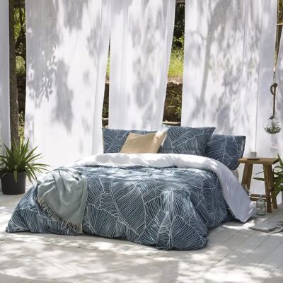Housse de Couette ETHERE MAISON Bleue - 150cm, 240x220cm, Coton 200 TC - Publicité Housse de Couette ETHERE MAISON Bleue - 150cm, 240x220cm, Coton 200 TC - Publicité