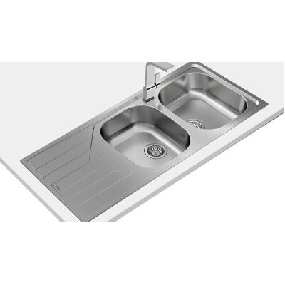 Teka Universe 80 T-XP 2C 1E Pia de aço inoxidável - Cozinha Embutir Teka Universe 80 T-XP 2C 1E Pia de aço inoxidável - Cozinha Embutir