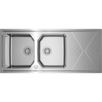 Fregadero de acero inoxidable Teka Brooklyn 80 M-XP 2B 1D - Diseño moderno Fregadero de acero inoxidable Teka Brooklyn 80 M-XP 2B 1D - Diseño moderno