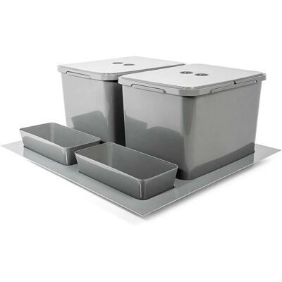 Alk M600 Cubo de Basura - Doble 16L Antracita Basurero de Cocina Alk M600 Cubo de Basura - Doble 16L Antracita Basurero de Cocina