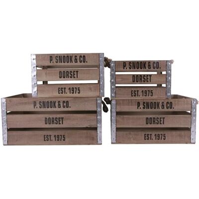 Kuatèh Modelo - Set de 4 Cajas de Madera - Elegante y Versátil Kuatèh Modelo - Set de 4 Cajas de Madera - Elegante y Versátil