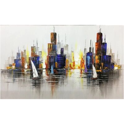 Kuatéh Veleros 100x60 cm Olio su Tela - Arte astratta Kuatéh Veleros 100x60 cm Olio su Tela - Arte astratta