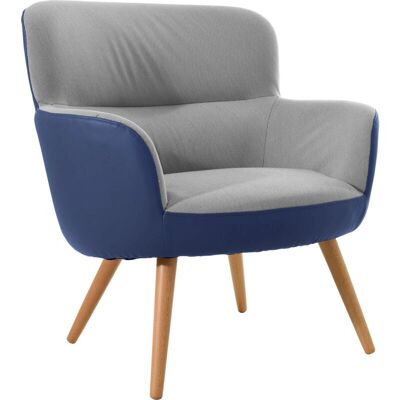 Poltrona Kai Pärumm Blu Grigio Bicolore - Mobili Poltrona Kai Pärumm Blu Grigio Bicolore - Mobili
