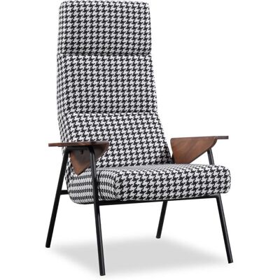 Poltrona con motivo pied-de-poule - Stile nordico moderno Poltrona con motivo pied-de-poule - Stile nordico moderno