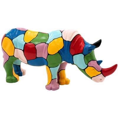 Kuatéh Grande Scultura Decorativa Rinoceronte - Arte Animale Kuatéh Grande Scultura Decorativa Rinoceronte - Arte Animale