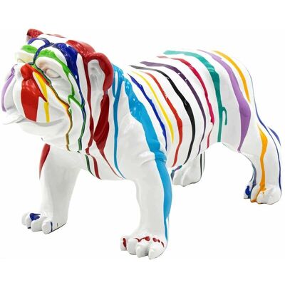 Kuatéh Thor Bulldog Decoración - Poliresina Pintada a Mano - 61x32x38cm Kuatéh Thor Bulldog Decoración - Poliresina Pintada a Mano - 61x32x38cm
