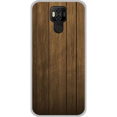 Coque en bois multicolore pour Ulefone Power 6 - Publicité Coque en bois multicolore pour Ulefone Power 6 - Publicité