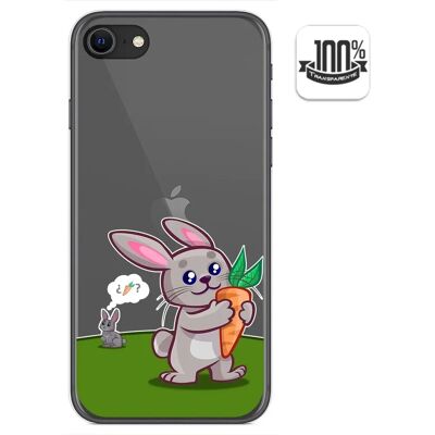 Coque transparente Tumundosmartphone iPhone SE 2020 Lapin - Publicité Coque transparente Tumundosmartphone iPhone SE 2020 Lapin - Publicité