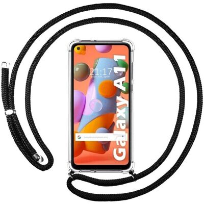 Coque en silicone noire pour Samsung Galaxy M11 - Étui - Publicité Coque en silicone noire pour Samsung Galaxy M11 - Étui - Publicité