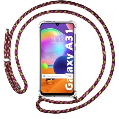 Coque en silicone rose pour Samsung Galaxy A31 - Publicité Coque en silicone rose pour Samsung Galaxy A31 - Publicité