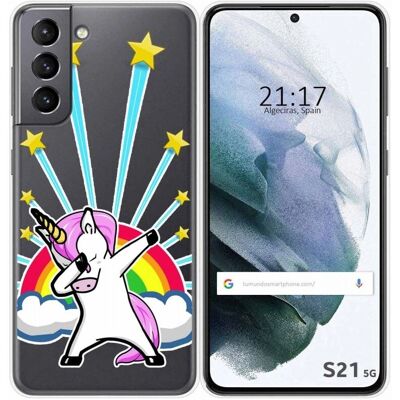 Coque Transparente Unicornio TPU pour Samsung S21 5G - Publicité Coque Transparente Unicornio TPU pour Samsung S21 5G - Publicité