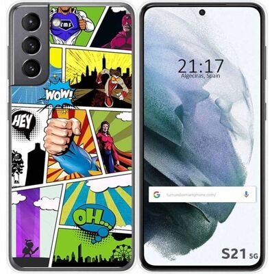 Coque Samsung Galaxy S21 5G Tumundosmartphone Bande Dessinée Personnalisée - Publicité Coque Samsung Galaxy S21 5G Tumundosmartphone Bande Dessinée Personnalisée - Publicité