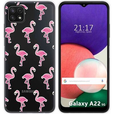 Coque en silicone transparente Tumundo pour Samsung Galaxy A22 5G Flamenco - Publicité Coque en silicone transparente Tumundo pour Samsung Galaxy A22 5G Flamenco - Publicité