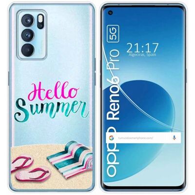 Coque en silicone Tumundosmartphone Oppo Reno 6 Pro 5G - Dessins d'Été - Publicité Coque en silicone Tumundosmartphone Oppo Reno 6 Pro 5G - Dessins d'Été - Publicité
