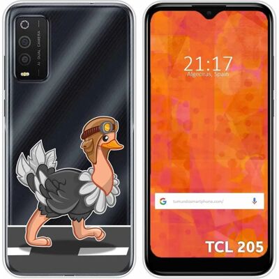 Coque en Silicone Transparent Tumundo TCL 205 Design Autruche - Publicité Coque en Silicone Transparent Tumundo TCL 205 Design Autruche - Publicité
