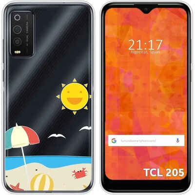 Coque en silicone personnalisée pour TCL 205 Tumundosmartphone - Design Plage - Publicité Coque en silicone personnalisée pour TCL 205 Tumundosmartphone - Design Plage - Publicité