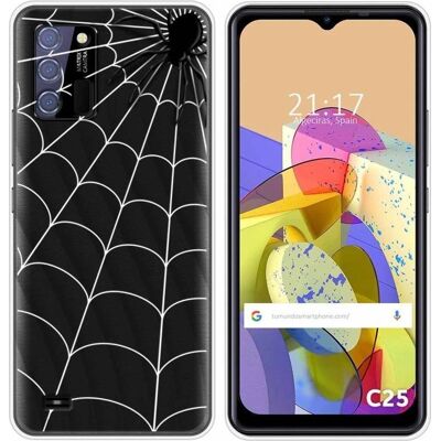 Coque Oukitel C25 - Design transparent avec araignée - Publicité Coque Oukitel C25 - Design transparent avec araignée - Publicité