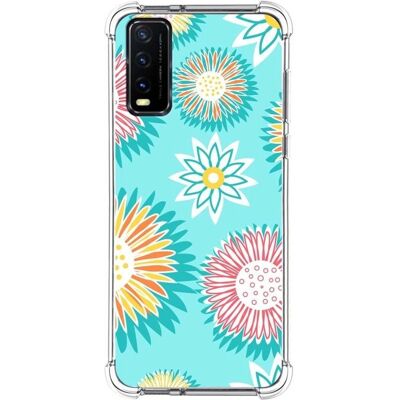 Housse en Silicone Antichocs à Fleurs pour Vivo Y20s Y11s - Publicité Housse en Silicone Antichocs à Fleurs pour Vivo Y20s Y11s - Publicité