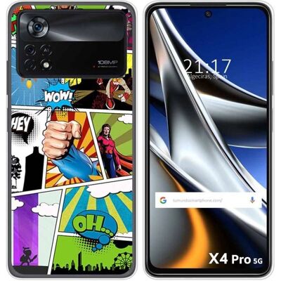 Coque pour Xiaomi Poco X4 Pro 5G TUMUNDOSMARTPHONE Dessins Comic Multicolore - Publicité Coque pour Xiaomi Poco X4 Pro 5G TUMUNDOSMARTPHONE Dessins Comic Multicolore - Publicité