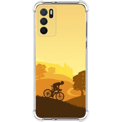 Coque TUMUNDOSMARTPHONE Oppo A54s Cycliste Transparente Antichocs - Publicité Coque TUMUNDOSMARTPHONE Oppo A54s Cycliste Transparente Antichocs - Publicité