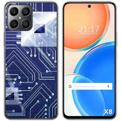 Coque TPU Multicolore Circuit Honor X8 - Étui de téléphone - Publicité Coque TPU Multicolore Circuit Honor X8 - Étui de téléphone - Publicité