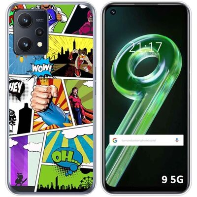 Coque pour Realme 9 5G TUMUNDOSMARTPHONE Dessins Comic Multicolore - Publicité Coque pour Realme 9 5G TUMUNDOSMARTPHONE Dessins Comic Multicolore - Publicité