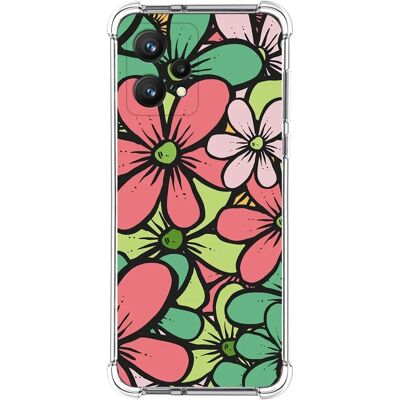 Coque en silicone TUMUNDO pour Realme 9 4G - Fleurs Anti-Chocs - Publicité Coque en silicone TUMUNDO pour Realme 9 4G - Fleurs Anti-Chocs - Publicité