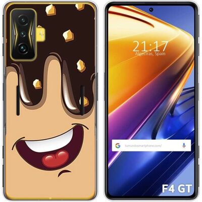 Coque Xiaomi Poco F4 GT 5G Glace Chocolat Multicolore - Étui - Publicité Coque Xiaomi Poco F4 GT 5G Glace Chocolat Multicolore - Étui - Publicité