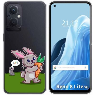 Coque en Silicone Transparente Oppo Reno 8 Lite 5G - Design Lapin - Publicité Coque en Silicone Transparente Oppo Reno 8 Lite 5G - Design Lapin - Publicité