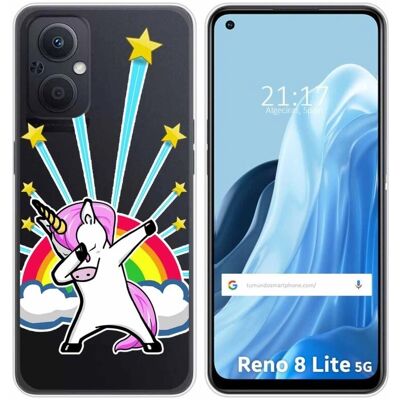 Coque Silicone Transparente Oppo Reno 8 Lite 5G Design Unicornio - Publicité Coque Silicone Transparente Oppo Reno 8 Lite 5G Design Unicornio - Publicité