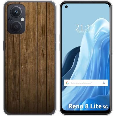 Coque Silicone Tumundosmartphone Oppo Reno 8 Lite 5G Design Bois - Étui Téléphone - Publicité Coque Silicone Tumundosmartphone Oppo Reno 8 Lite 5G Design Bois - Étui Téléphone - Publicité