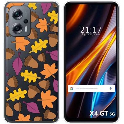Coque en Silicone Transparent Xiaomi Poco X4 GT - Design Automne - Publicité Coque en Silicone Transparent Xiaomi Poco X4 GT - Design Automne - Publicité