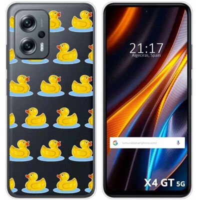 Coque Silicone Xiaomi Poco X4 GT 5G - Design Canard Transparent - Publicité Coque Silicone Xiaomi Poco X4 GT 5G - Design Canard Transparent - Publicité