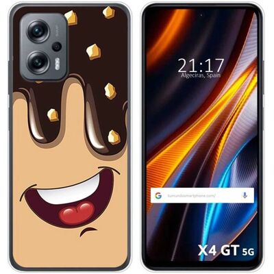 Coque en silicone Xiaomi Poco X4 GT 5G Design Glace Chocolat - Publicité Coque en silicone Xiaomi Poco X4 GT 5G Design Glace Chocolat - Publicité