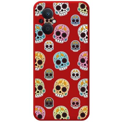 Coque Silicone Liquide Rouge Oppo Reno 8 Lite 5G Art Catrina - Publicité Coque Silicone Liquide Rouge Oppo Reno 8 Lite 5G Art Catrina - Publicité