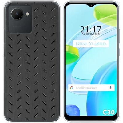 Coque Silicone pour Realme C30 design Métal - Publicité Coque Silicone pour Realme C30 design Métal - Publicité